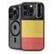 Belgium Flag Distressed iPhone 15 Pro Kickstand Case